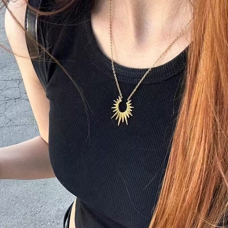 Radiant Halo Pendant Necklace