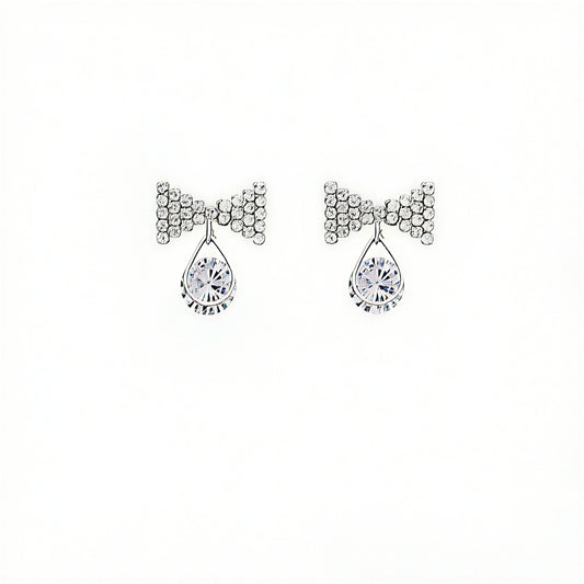 Crystal Bow Earrings