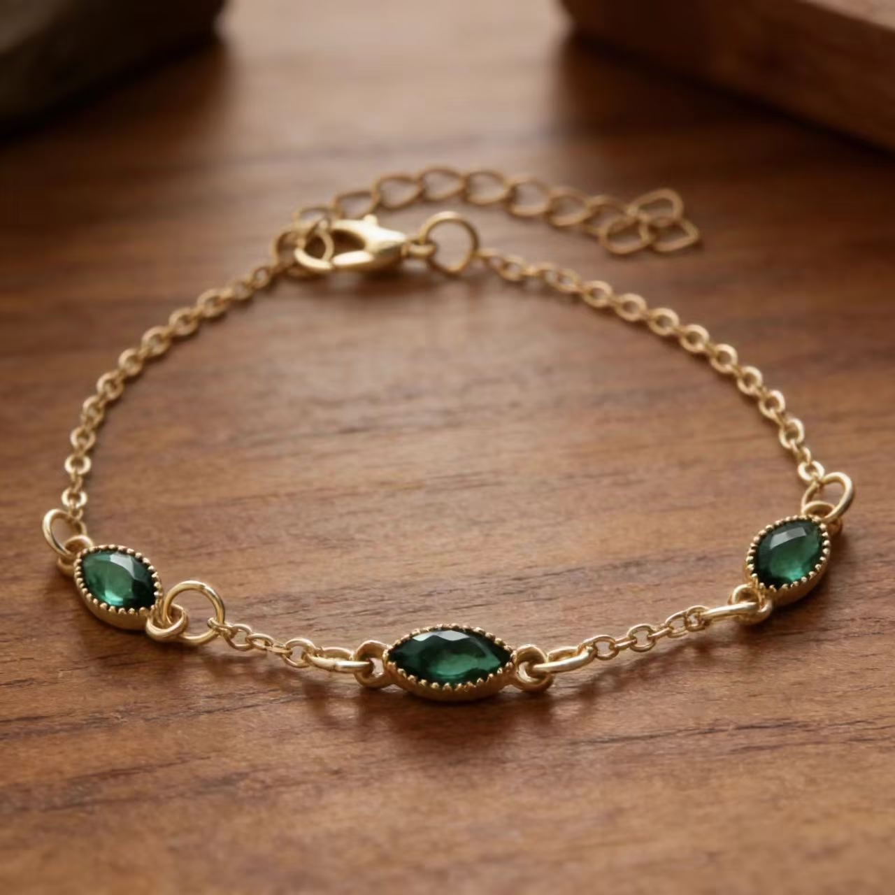 Verdant Trio Link Bracelet