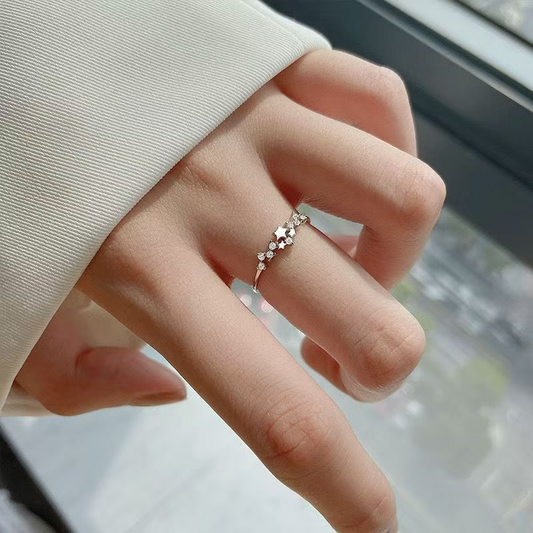 Anillo de plata de ley 925 "Cielo estrellado"