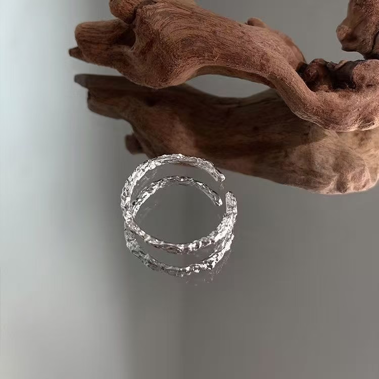 Luxury Textured Open Ring