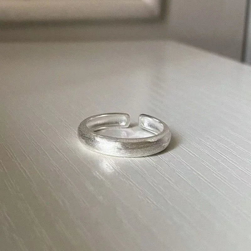 925 Sterling Silver Brushed Frosted Ring
