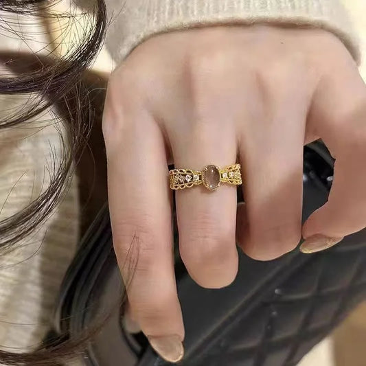 Anillo vintage de plata de ley 925 con amatista