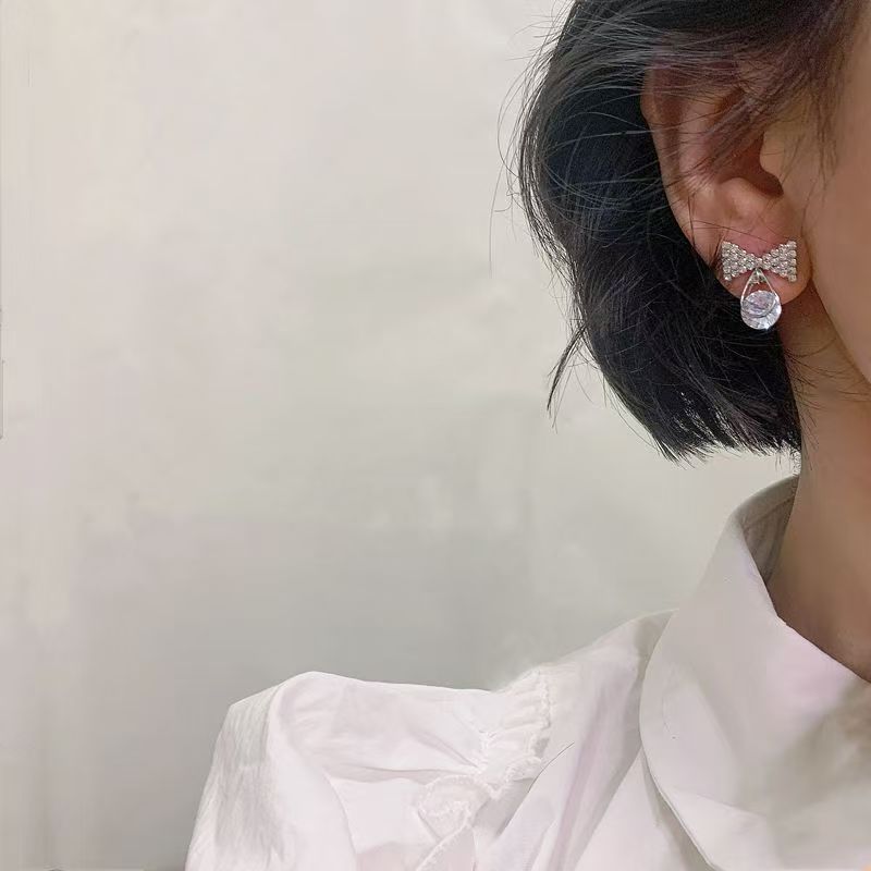 Crystal Bow Earrings