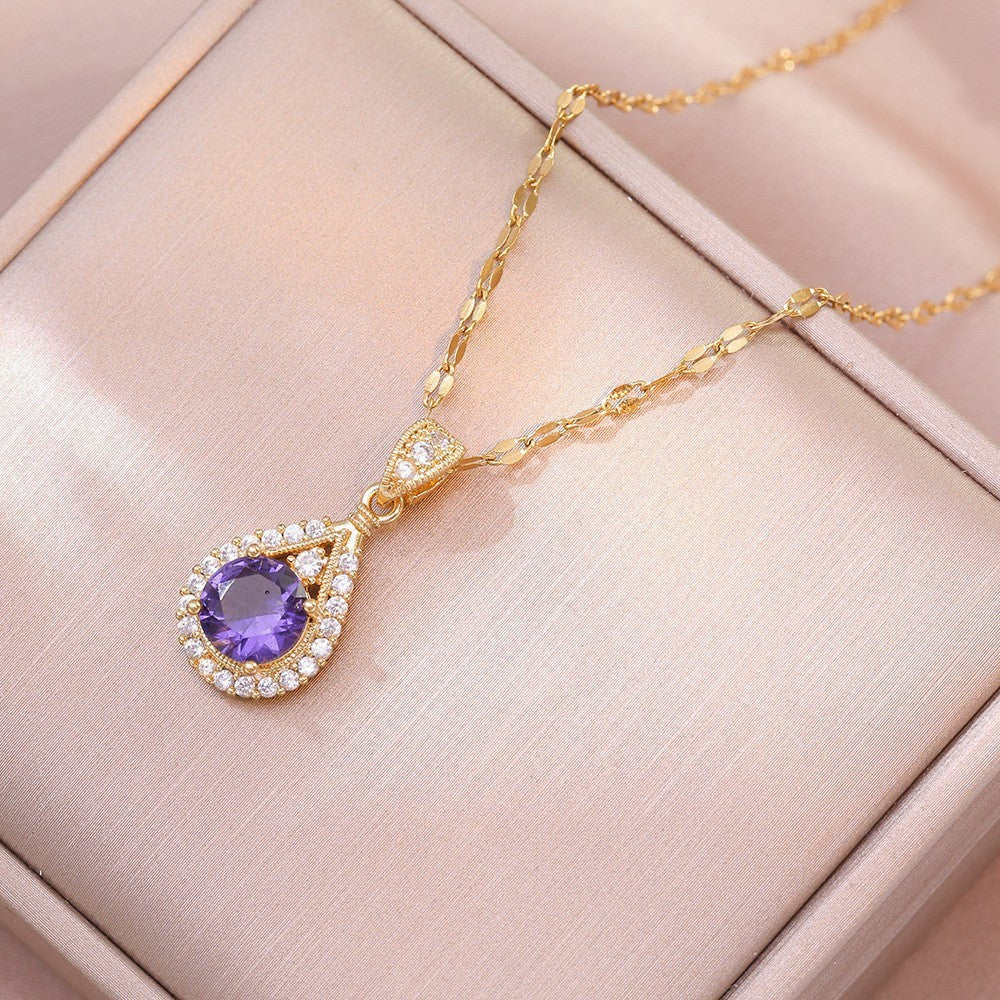 Violet Drop Necklace