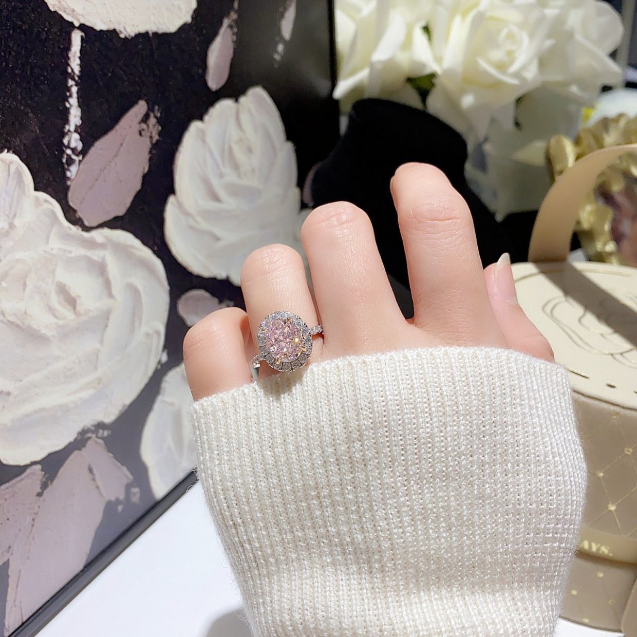 Pink Aurora Ring