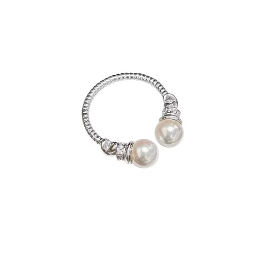 Anillo Luna Gemelas de Plata de Ley 925