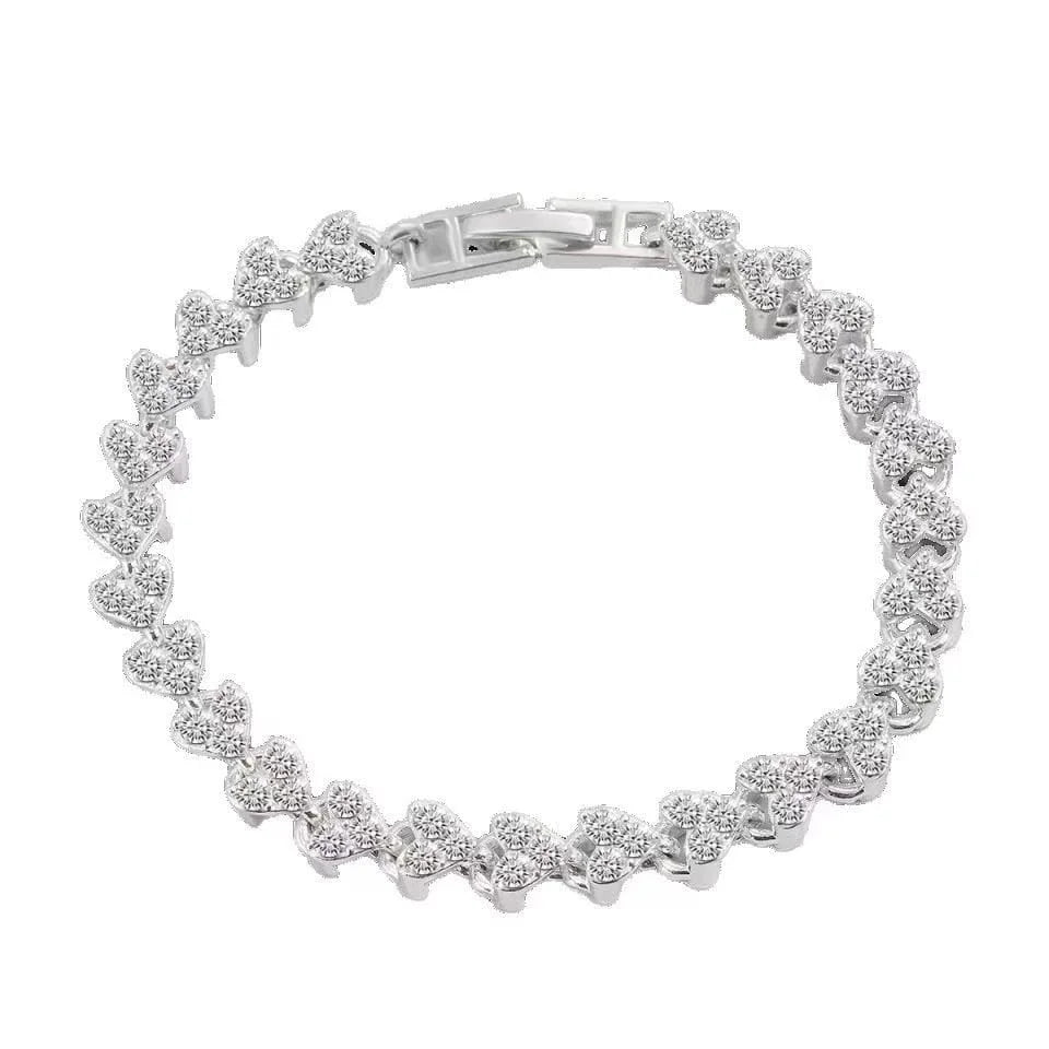 Pulsera romana con diamantes incrustados de estilo lujo ligero