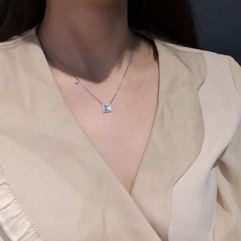 Collier en argent sterling 925 avec zirconia incrusté