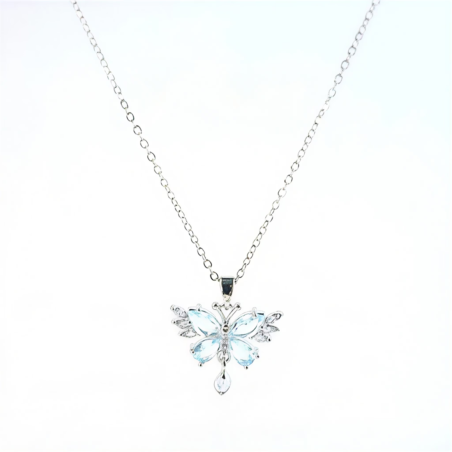 Blue Butterfly Gem Necklace