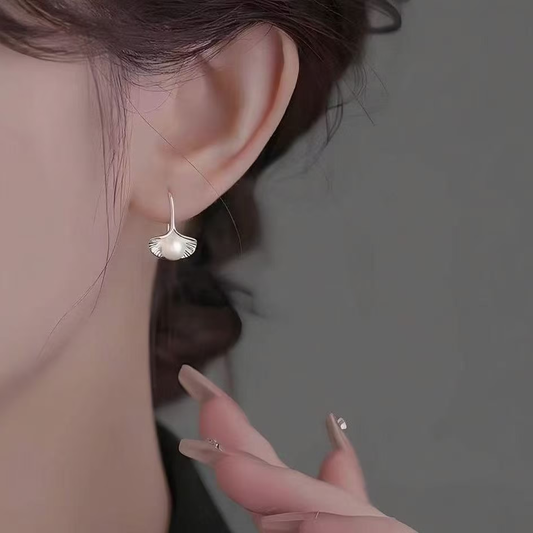Pendientes de perlas de plata de ley 925