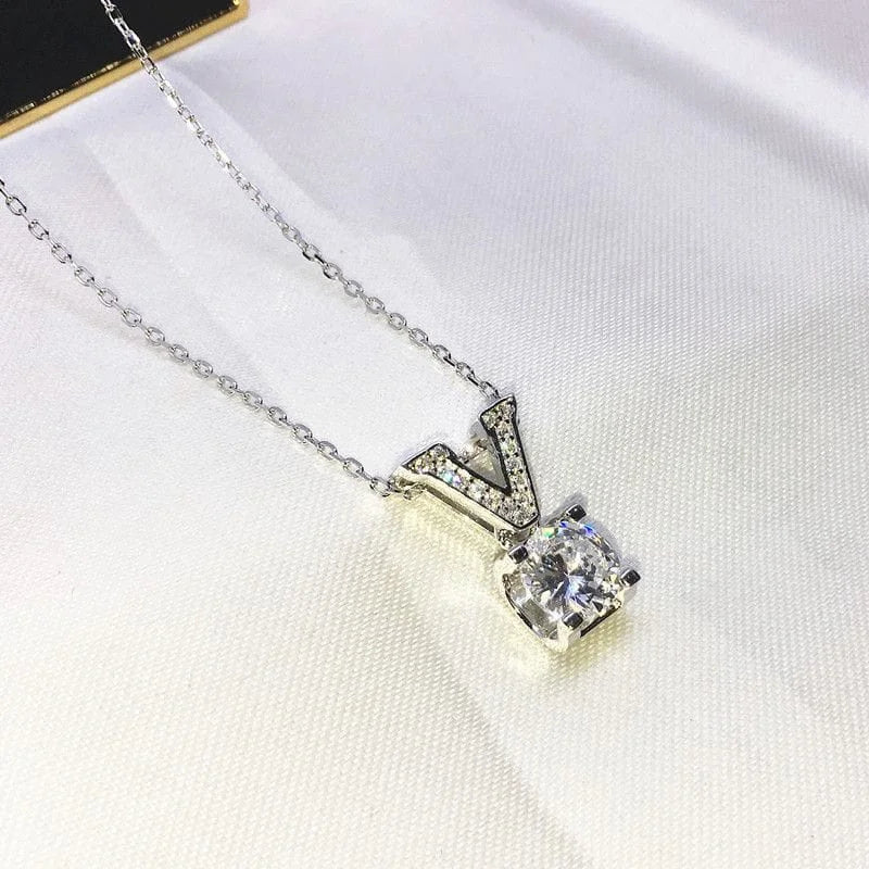 V‑Shine Crystal Drop Necklace