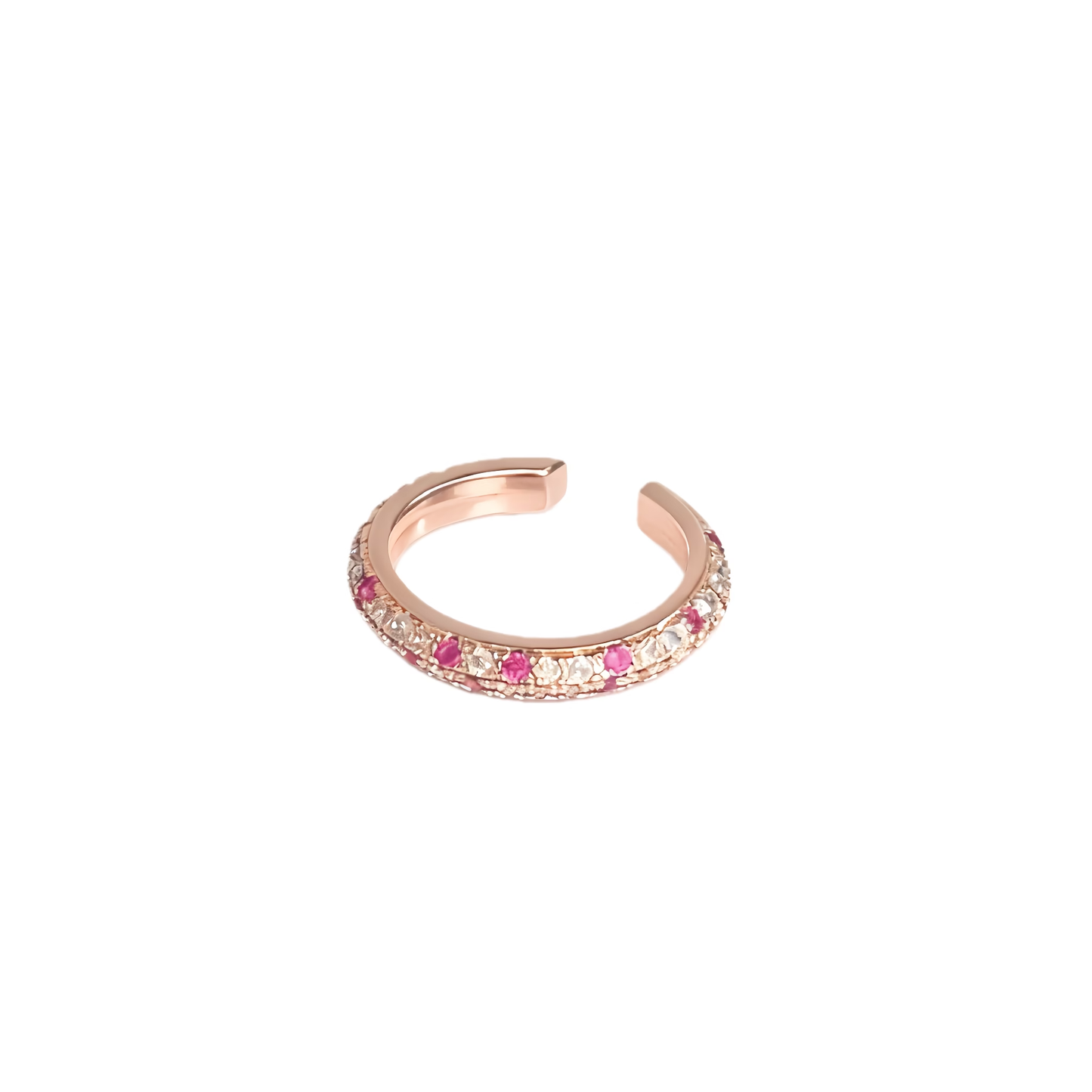 Bague ouverte en pierre précieuse dégradée