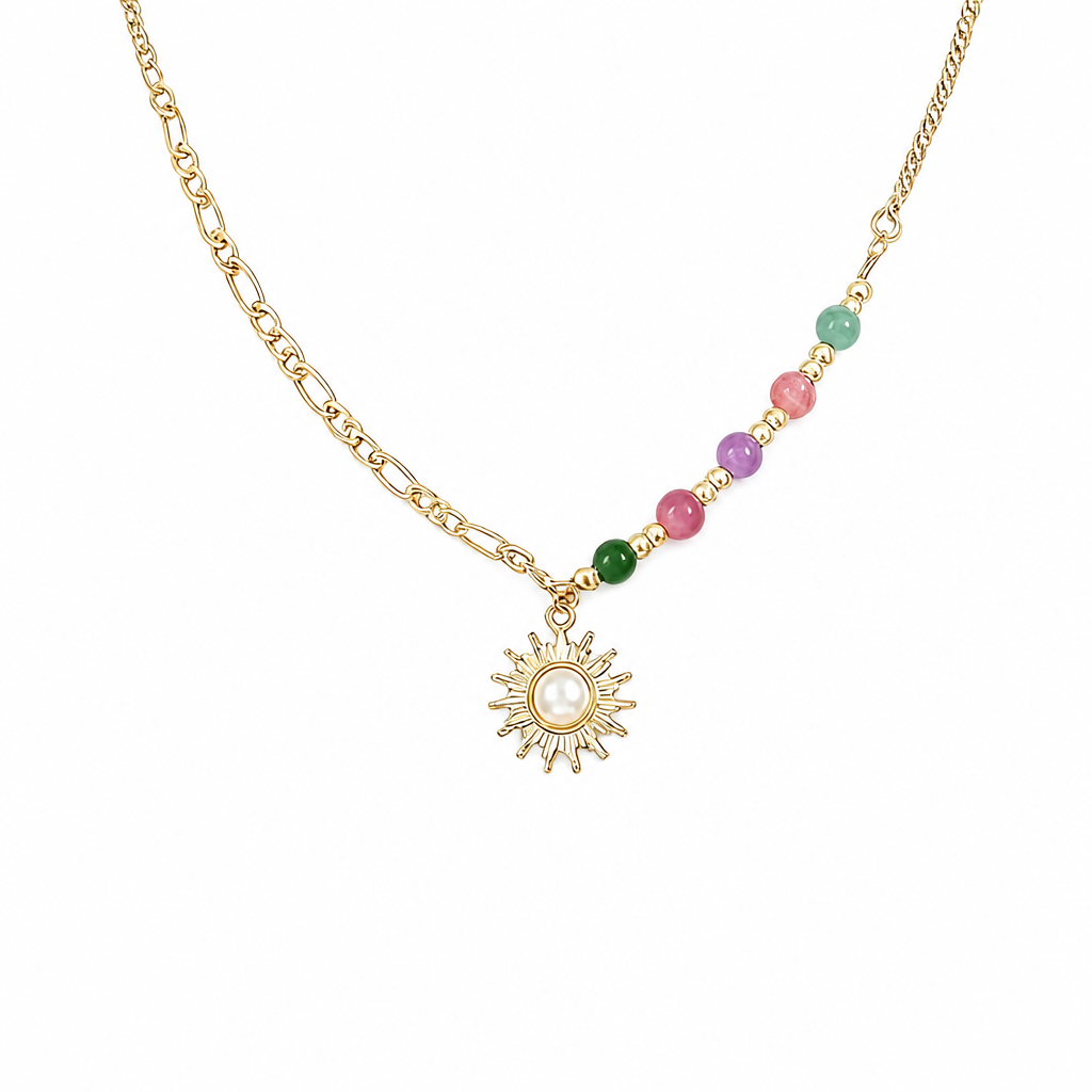 Collar de Girasol de Lujo Ligero de Acero Inoxidable de Alta Calidad