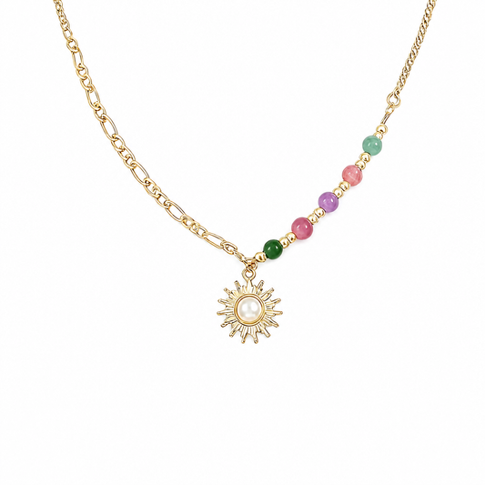 Collar de Girasol de Lujo Ligero de Acero Inoxidable de Alta Calidad