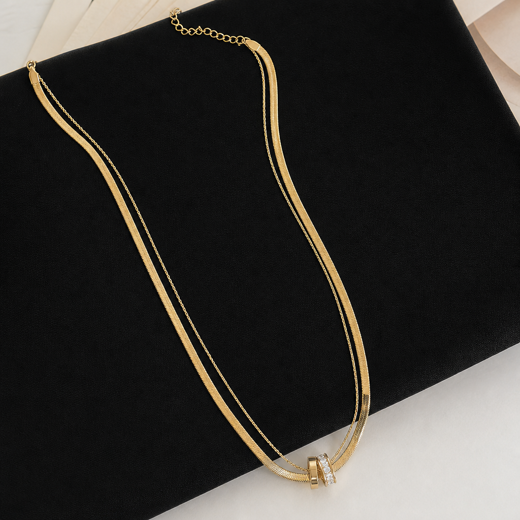 Double-layer Alloy Lucky Necklace