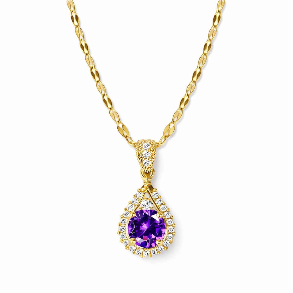 Violet Drop Necklace