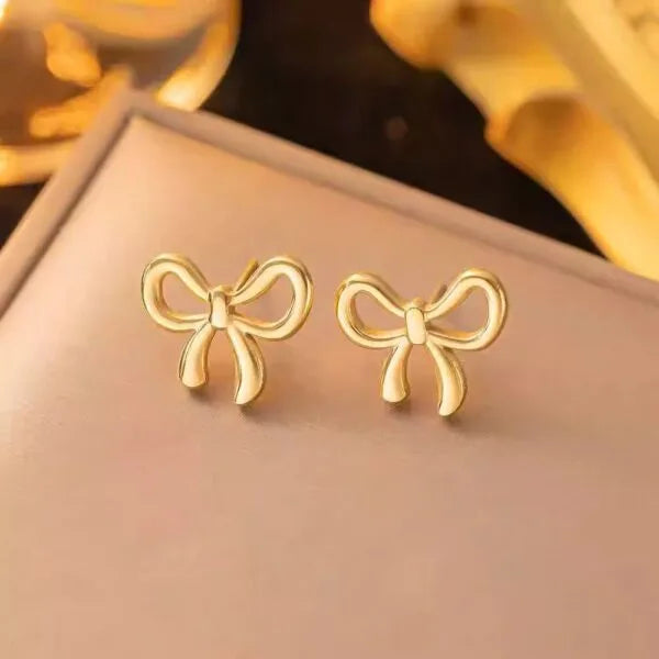 Large Bow Cut‑out Earrings