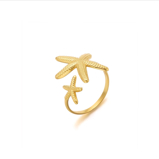 Anillo abierto de estrellas de mar dobles