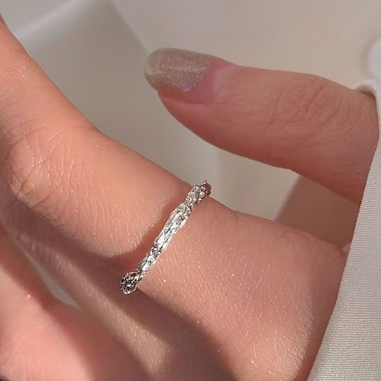 Luxury Textured Open Ring