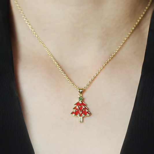 Collar Colgante de Árbol de Navidad