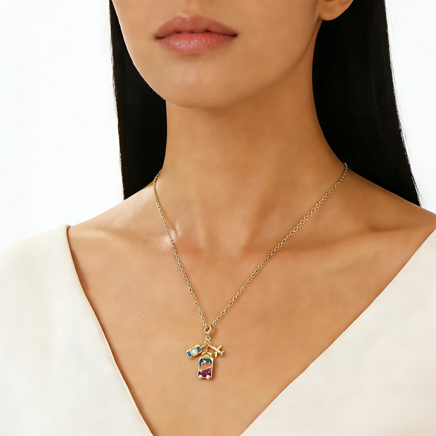 Collar de moda inspirado en el deseo de viajar