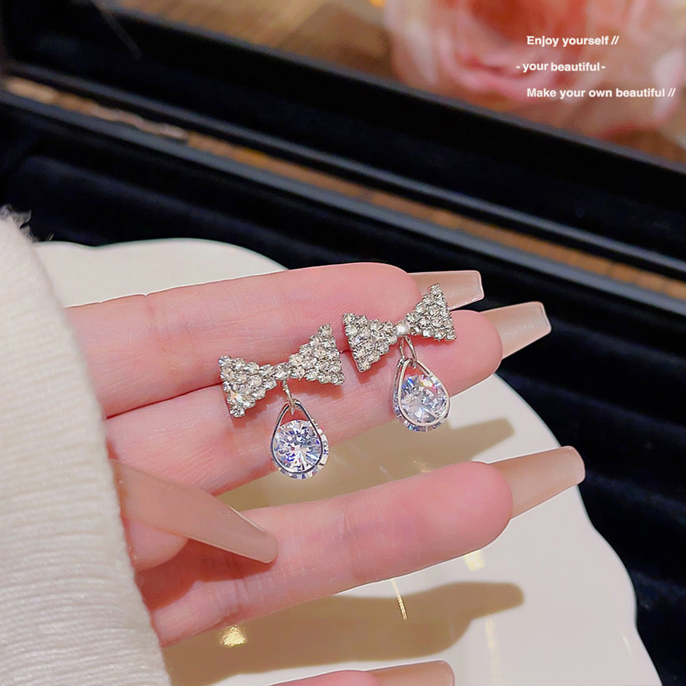 Crystal Bow Earrings
