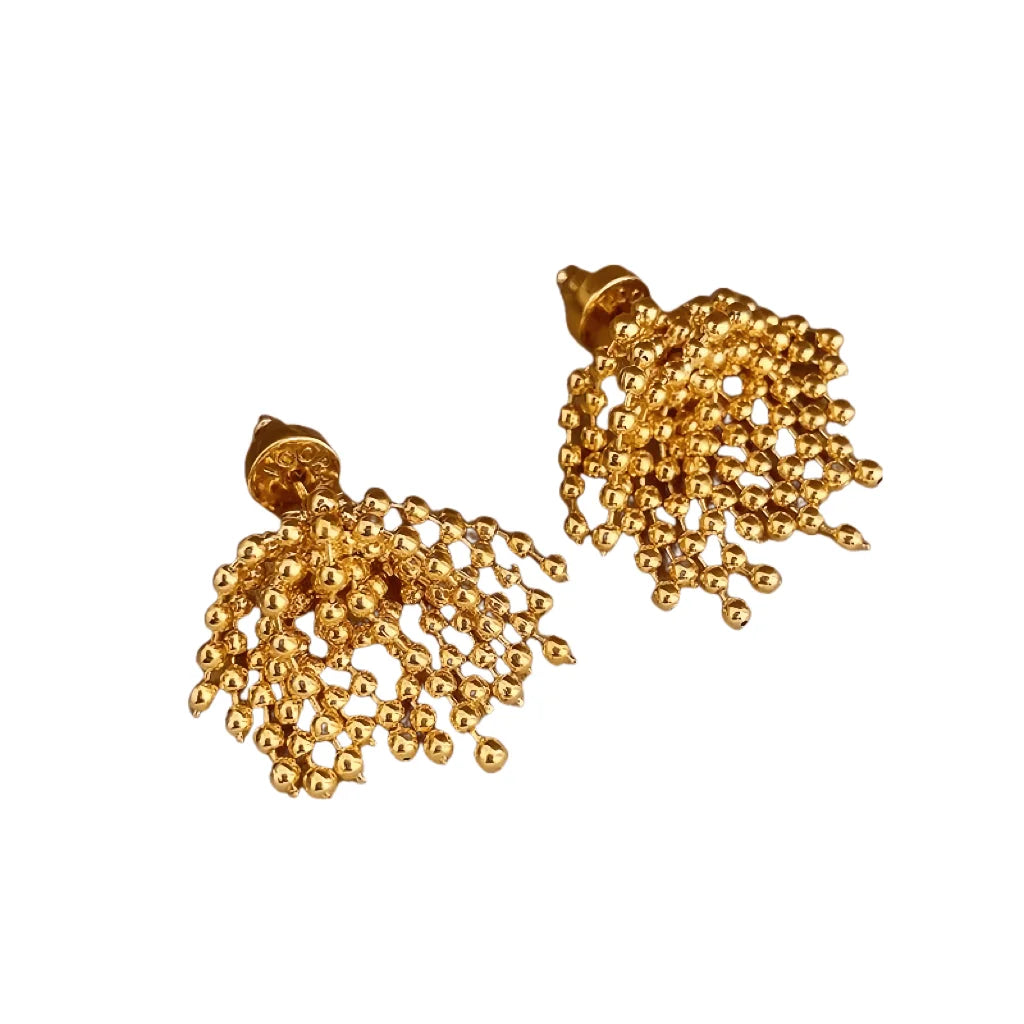 INS Titanium Steel Bead Tassel Earrings