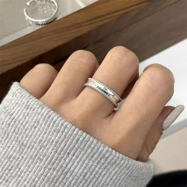 925 Sterling Silver Glitter Fish Scale Ring