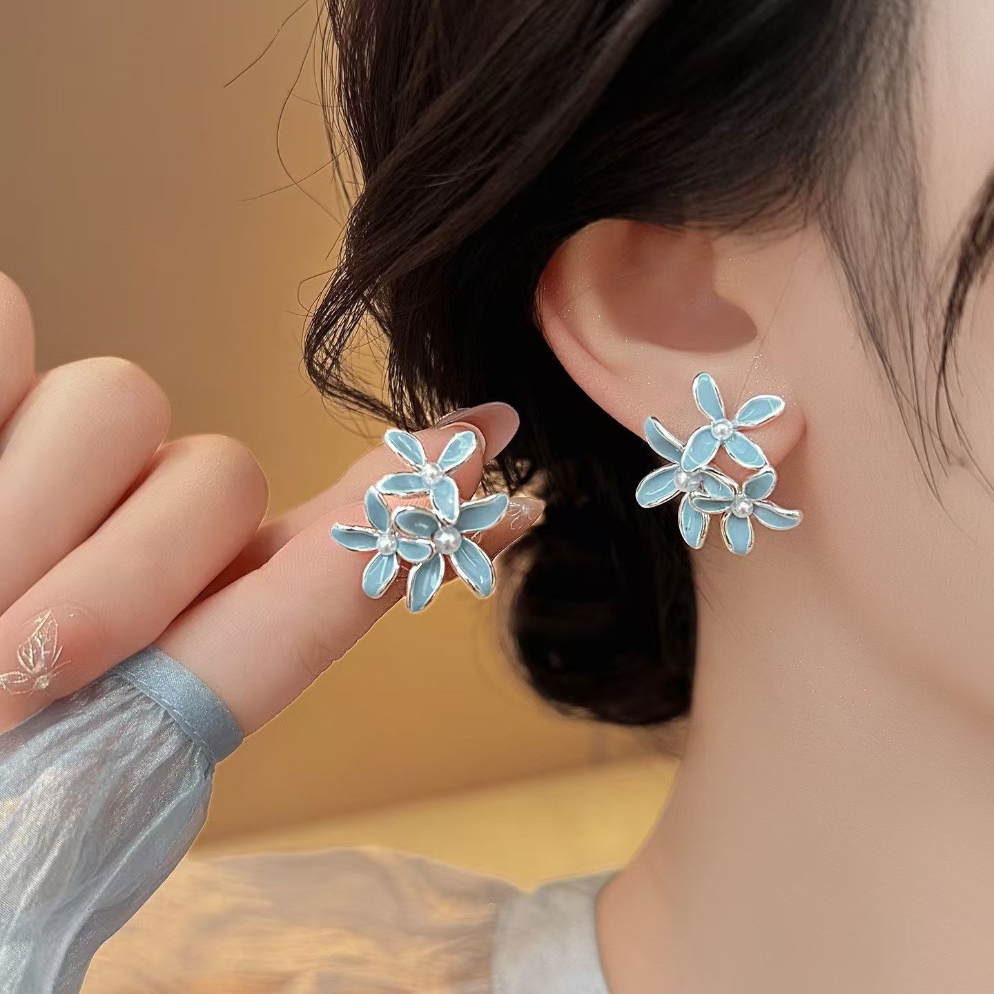 Azure Bloom Earrings