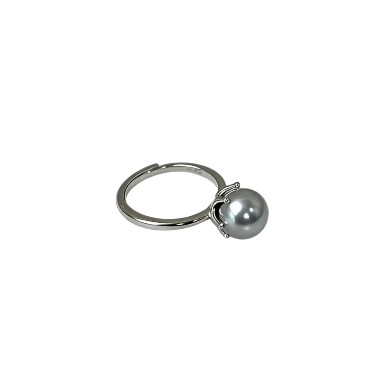 925 Sterling Silver Faux Pearl Ring