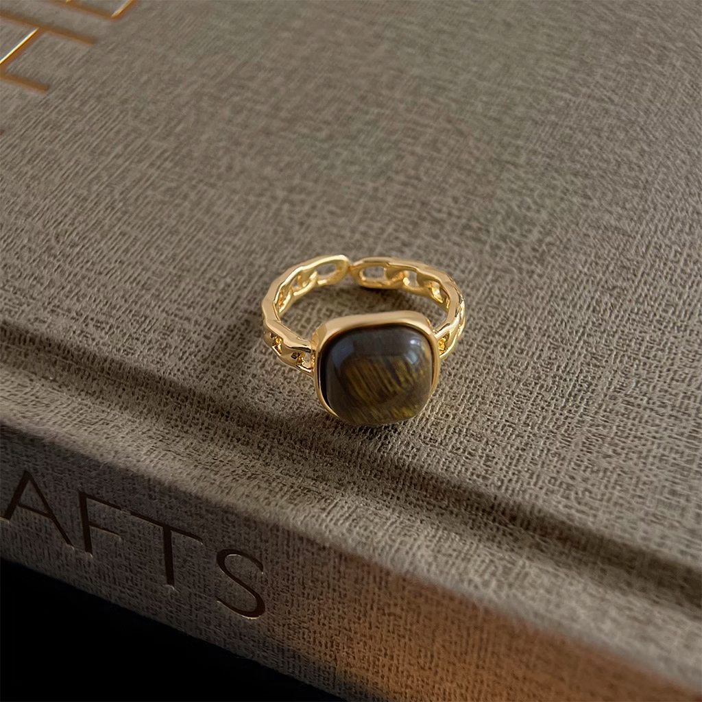 Bague en Chaîne Œil de Tigre