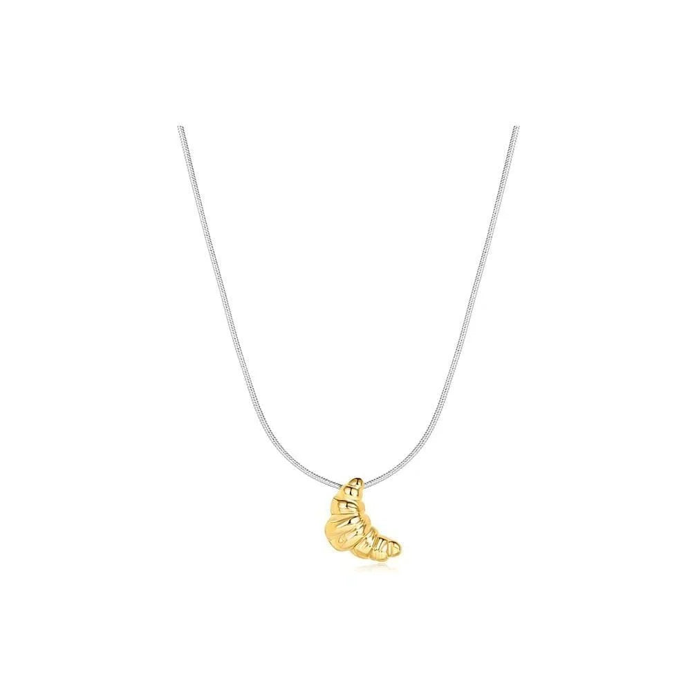 Collar Cruasán de Plata de Ley 925-dorado