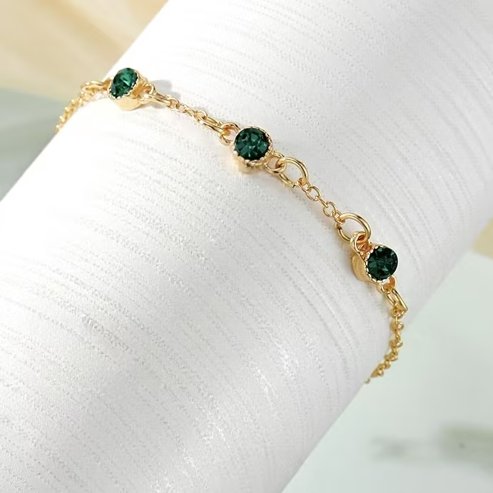 Bracelet fin trio verdoyant