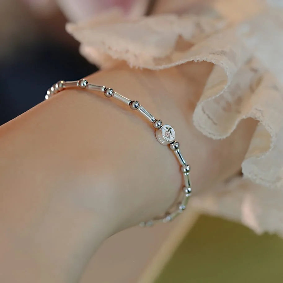 925 Sterling Silver Tulip Slub Bracelet