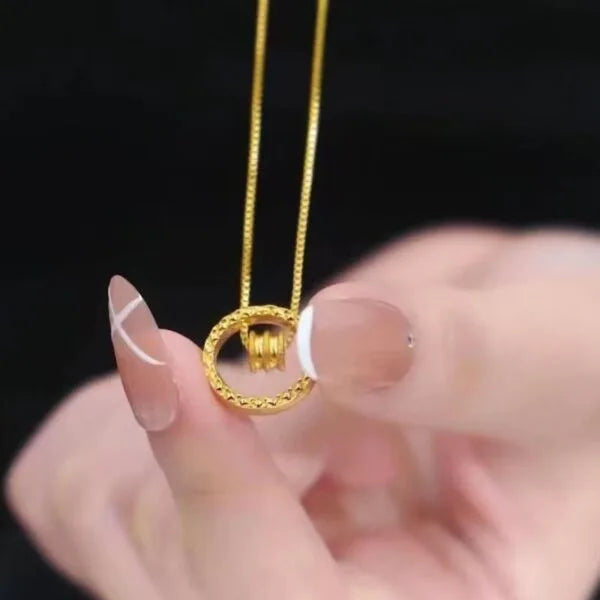 Collar de plata de ley 925 con círculo de flores y cintura pequeña
