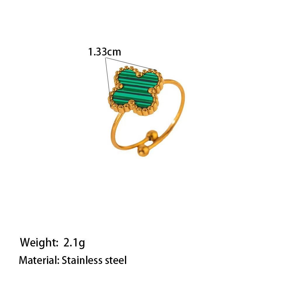Bague de bénédiction Trèfle à Quatre Feuilles