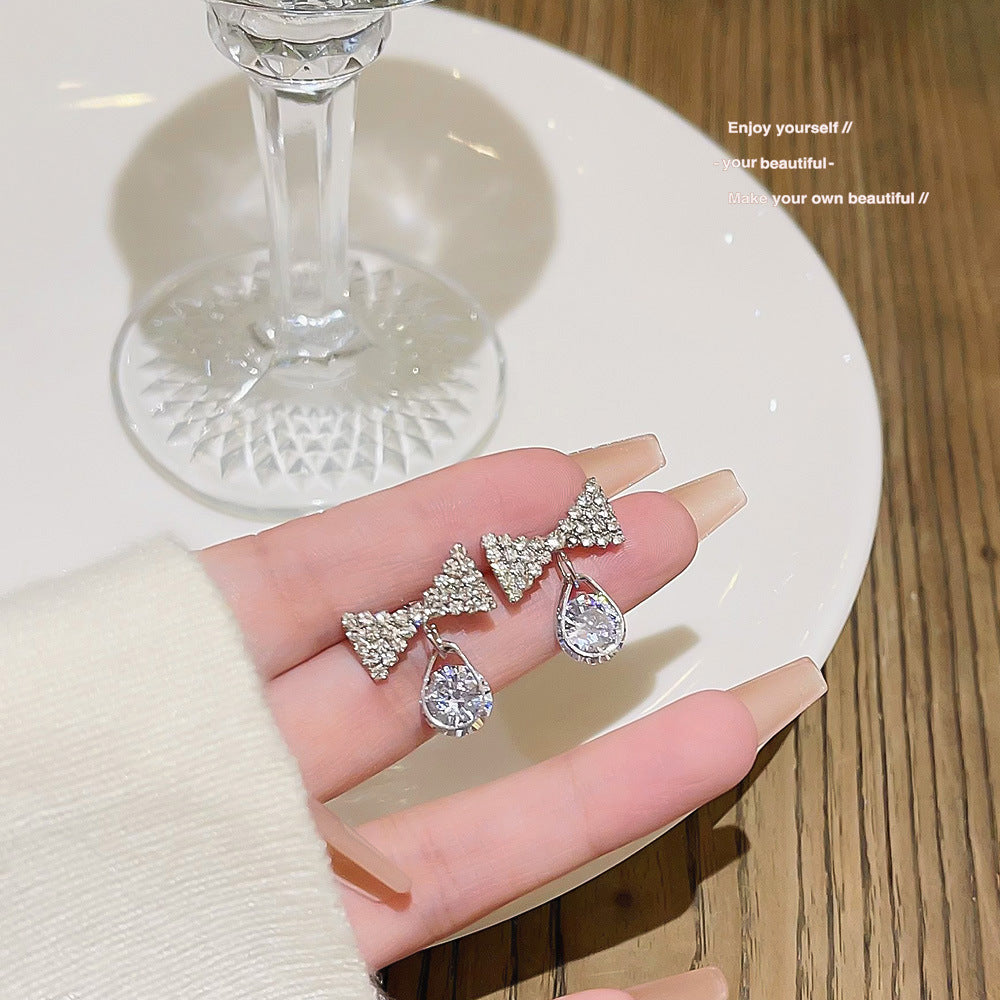 Crystal Bow Earrings