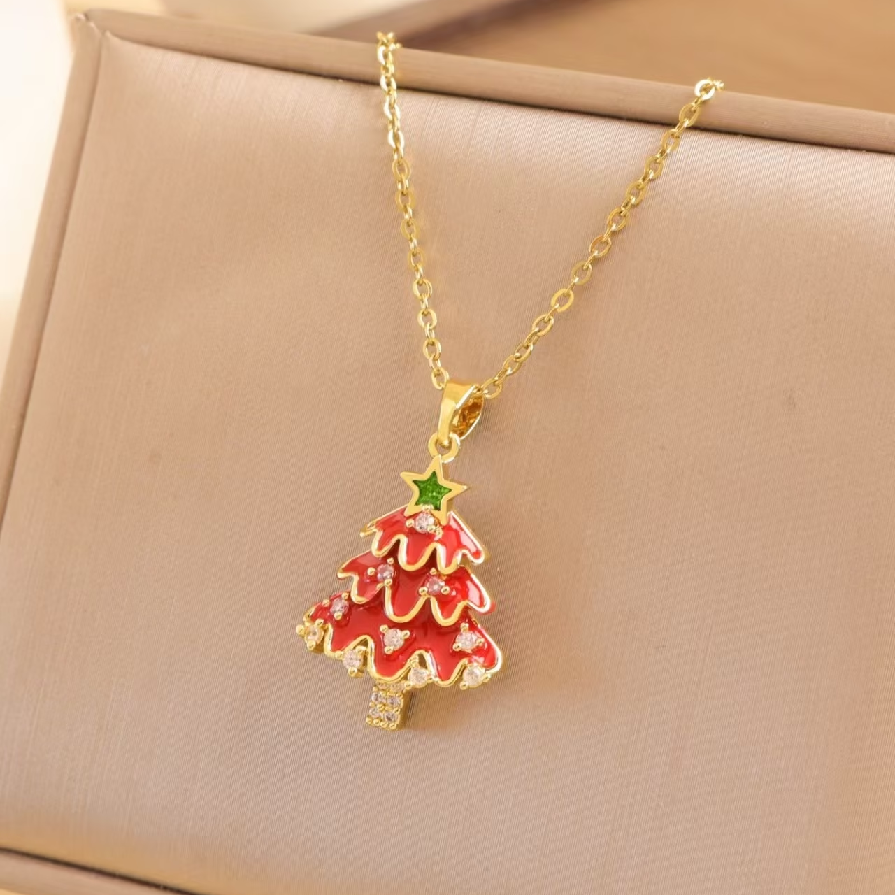 Christmas Tree Pendant Necklace