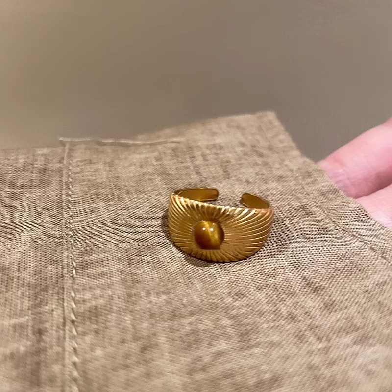 Tiger Eye Sunburst Ring
