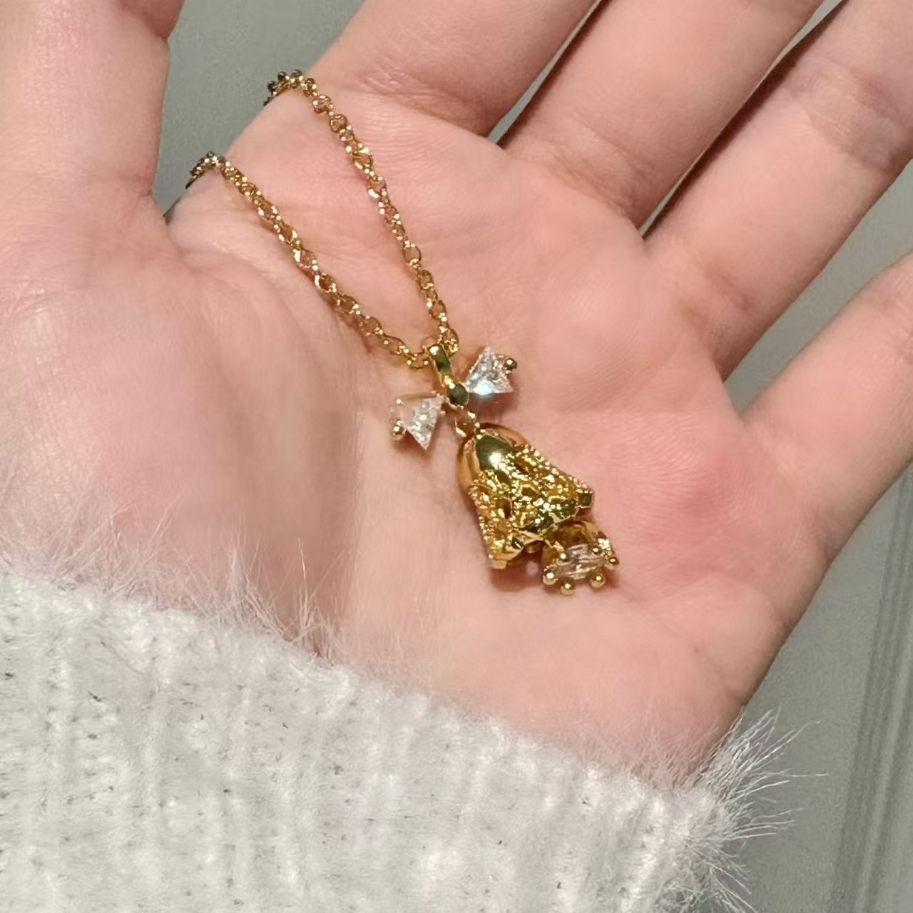 Bell Charm Pendant Necklace