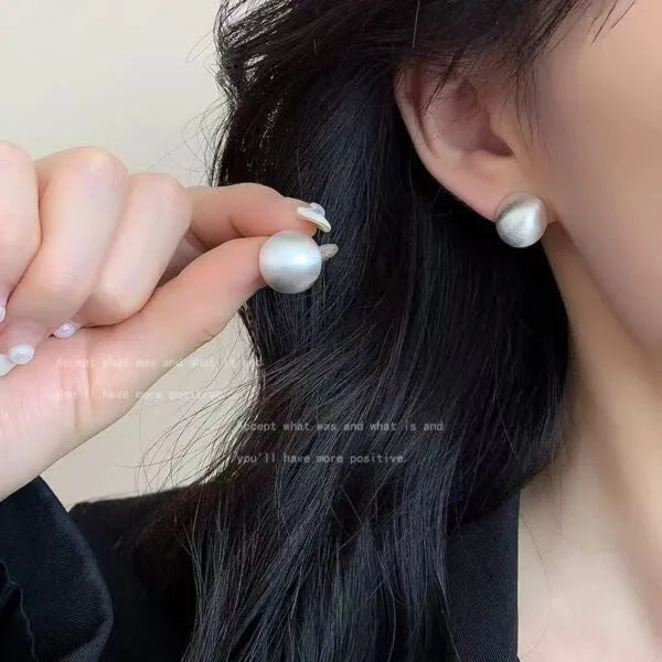 Boucles d'oreilles en métal brossé