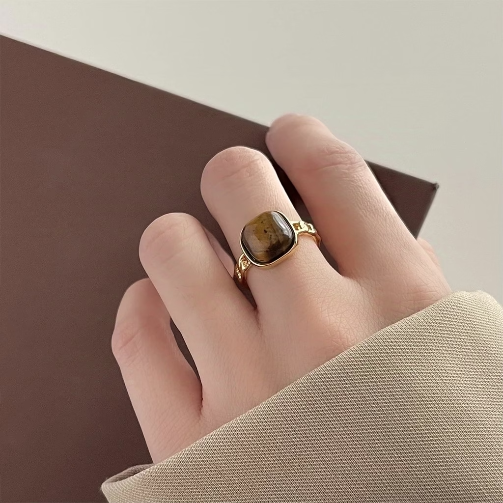 Bague en Chaîne Œil de Tigre