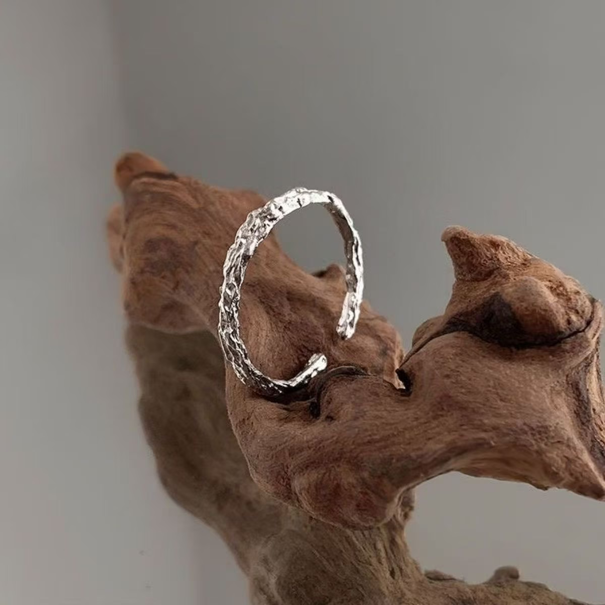 Luxury Textured Open Ring