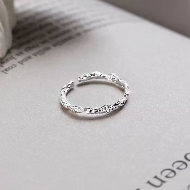 Luxury Textured Open Ring