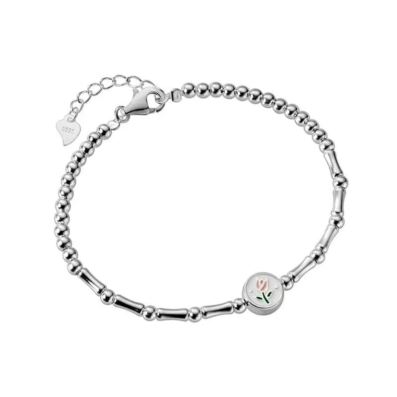925 Sterling Silver Tulip Slub Bracelet