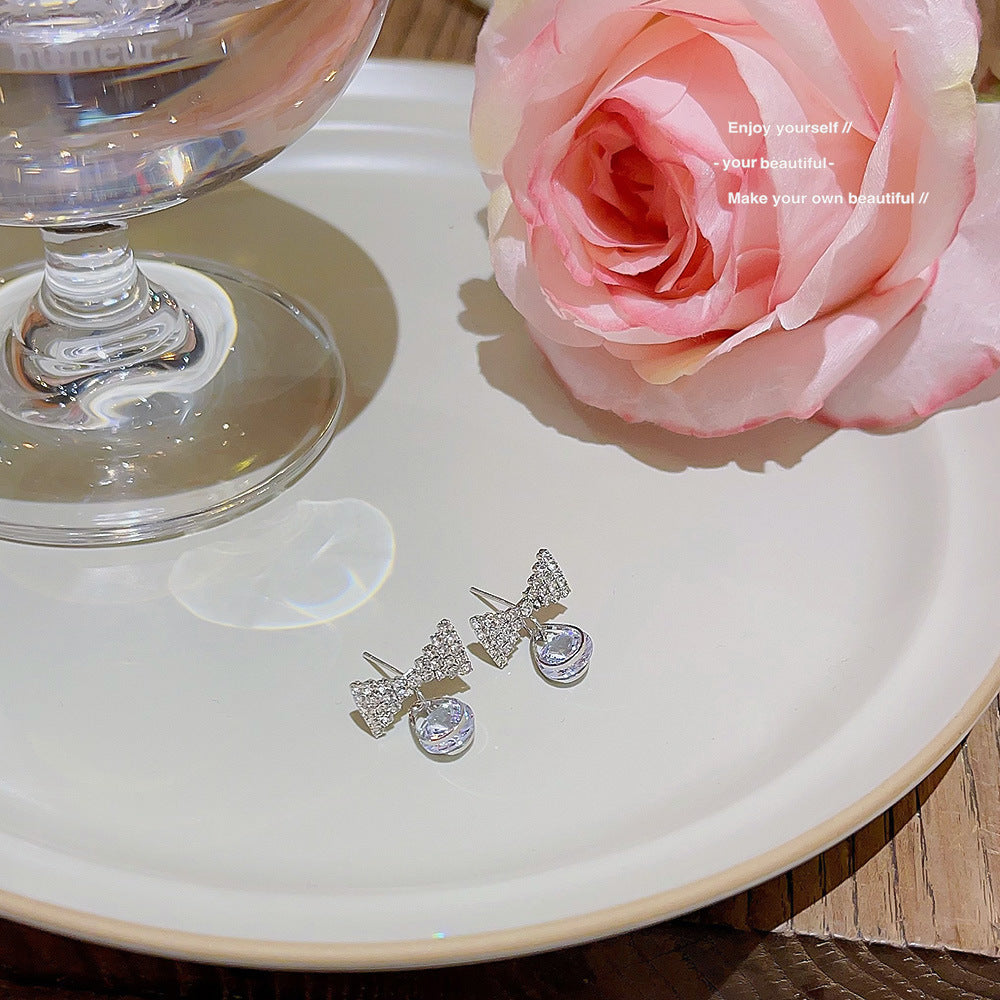 Crystal Bow Earrings