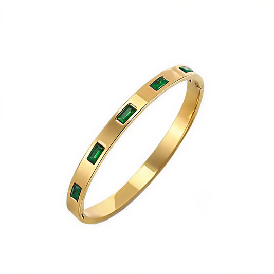 Pulsera con circonitas cúbicas verdes