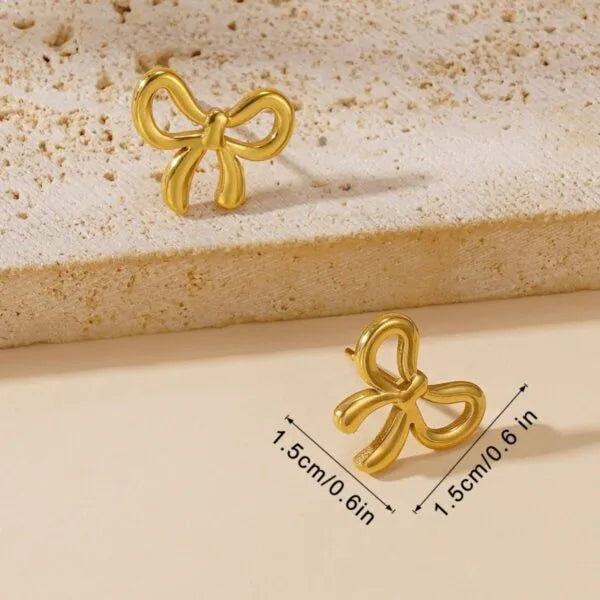 Large Bow Cut‑out Earrings