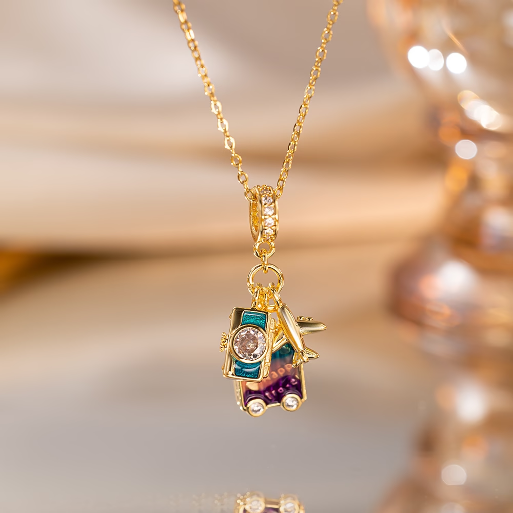 Collar de moda inspirado en el deseo de viajar